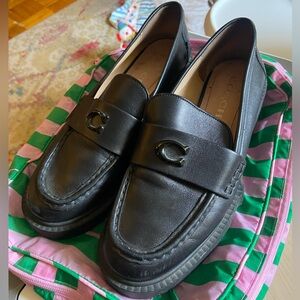 Coach Black Leather Loafers
